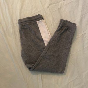 Grey, White and Black Mesh Sweatpants